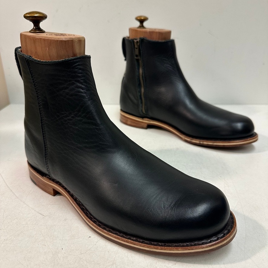 Excellent Rancourt & Co. X Helm Pablo Zip Moto Ankle Boot Black Made In Usa 7 D — image 4 of 8